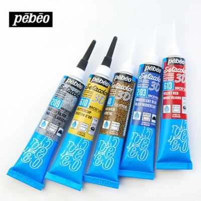 3D Fabric Paint DIY Fine Liner Pen 20ml Pebeo Glitter Series