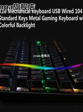 K10 Mechanical USB Wired 104 Standard Keys Gaming Keyboard w