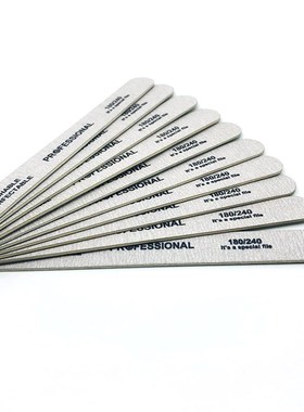 10Pcs 180/240 Nail File Wood Stick Wooden Sanding Buffer Bl
