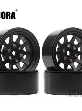 INJORA 107g/pcs Metal Alloy 1.9 Beadlock Wheel Rims for 110