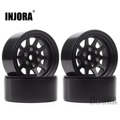 INJORA 107g/pcs Metal Alloy 1.9 Beadlock Wheel Rims for 110