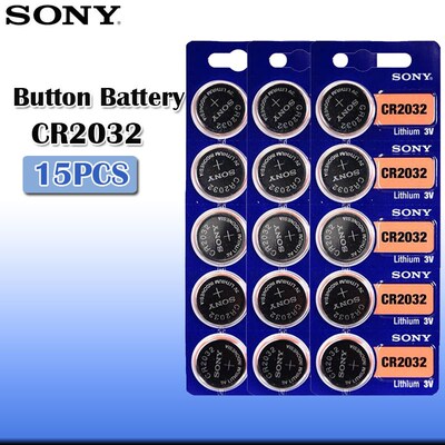 15pcs/lot sony CR2032 3V  Original Lithium Battery For W