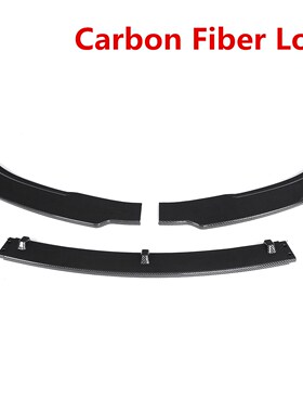 New 3Pcs Carbon Fiber Look/Black Car Front Bumper Splitter L