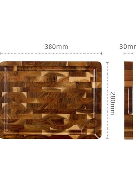 Premium Acacia Wood Cutting Board 14 X 9 X 1 Inch with Hand
