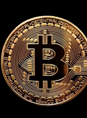 Gold/Silver Plated Bitcoin Collectible Copy Coin Pirate Trea