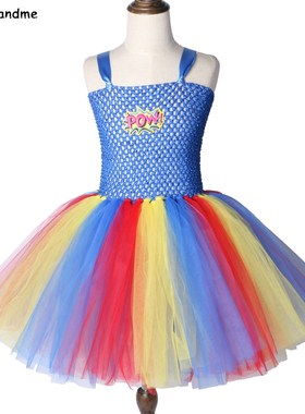 Superhero Inspired Tutu Dress Cute Tulle Girls Birthday Par