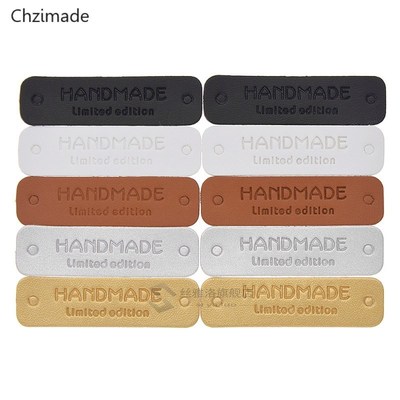 24/60pcs Handmade Limited Adition Synthetic Leather Labels