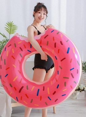 60CM Inflatable Donut Swimming Ring Giant Pool Float Toy Cir