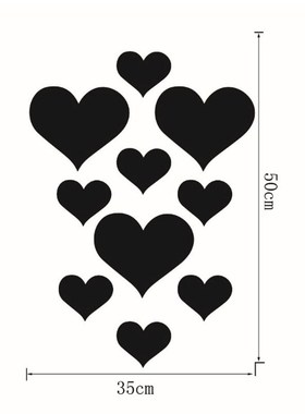 10Pcs DIY Love Heart Mirror Wall er Acrylic Glass  3D Mural