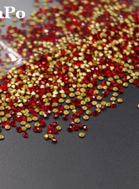 SS4-SS30 1440Pcs/Lot Point Back Rhinestone Dark Red/Siam Col