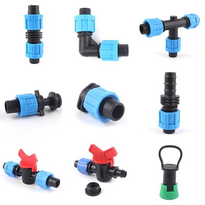 5Pcs 16mm Irrigation Drip Tape Connectors Tee Elbow Plug Re