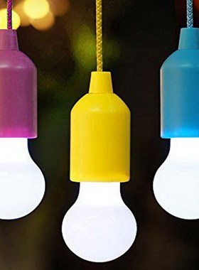 Outdoor Portable Pull Bulb Light LED Lamp Camping Lantern Ba