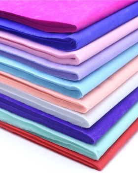 40pcs/lot Solid Color Tissue Paper Wrapping Fiber Texture Fl