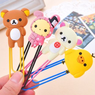 1 PCS Cute Cartoon Kawaii Rilakkuma Series Bookmark Clip Me