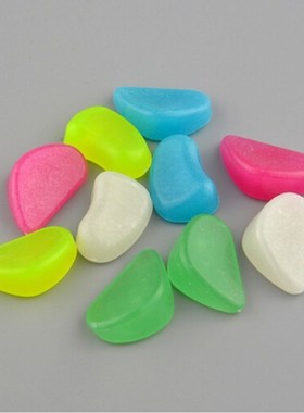 10Pcs Glow In The Dark Luminous Pebbles Stones for Wedding P