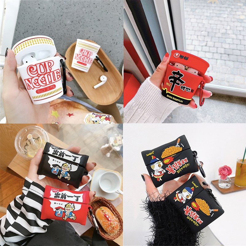 For AirPod pro 2 1 Case Cute 3D Cup Noodles Cartoon Soft Si-封面