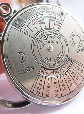 Creative Gifts Perpetual Calendar Keychain Metal 50 Years C