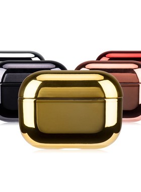For AirPods Pro Case Luxury Gold Plating Hard Cover Bluetoo