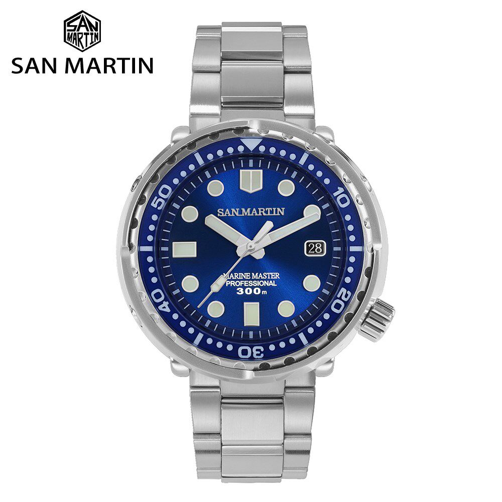 san martin diver tuna stainless steel watch nh35 sapphire e