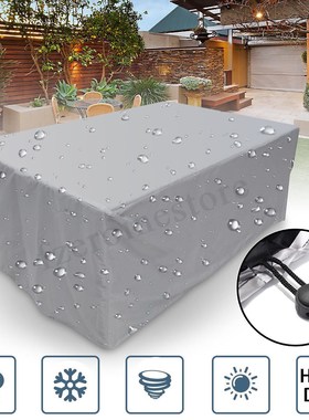 Waterproof 210T Furniture Cover For Garden Rattan Table Cub