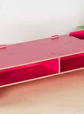 Assembled Computer Monitor Rack 3 Layers Wood Office Table O