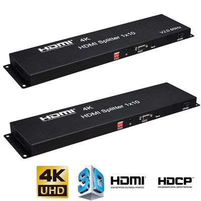 HDMI 2.0 4K HDMI Splitter 1x10 1080P 3D Video Converter Dis