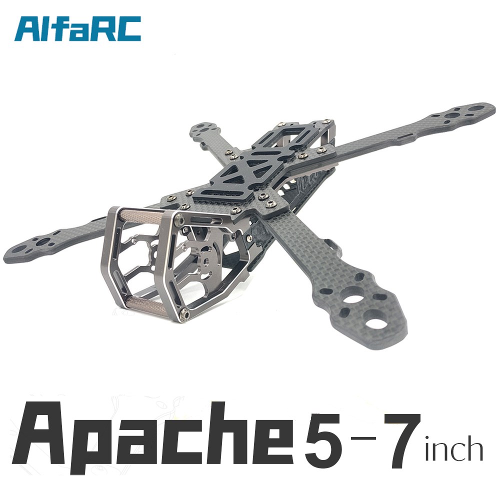 AlfaRC Apache 5/6/7inch Carbon Fiber FPV Freestyle X Quadco