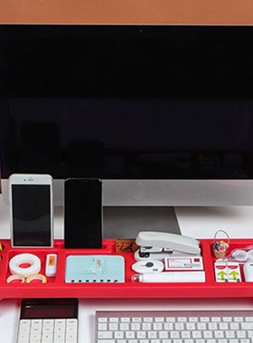 Desktop Storage Shelf Organizer Plastic Computer Heightening