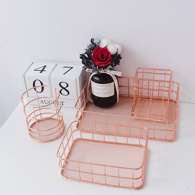 Multifunction Spice Bottle Cosmetic Storage Rack Iron Baske