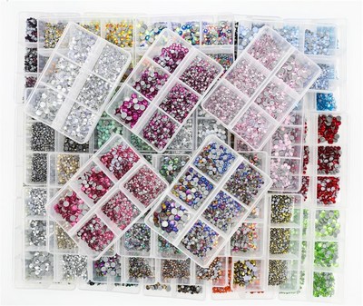 40 Colors 1200pcs Mix size hotfix nail art Rhinestone Cryst