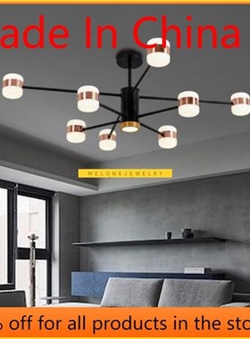 Modern Ceiling Lights With LED Bulbs Black American Retro Lo