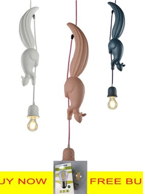 Nordic Creative Hanglamp Cute Squirrel Pendnat Light for Chi