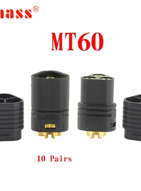 10 Pair Amass  MT60 3.5mm 3 Pole Bullet Connector Plug Male
