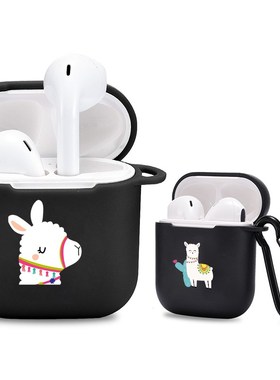 Cartoon Alpaca Llama For Airpods Case Cute Silicone Luxury