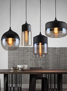 Scandinavian restaurant bar single head chandelier creative