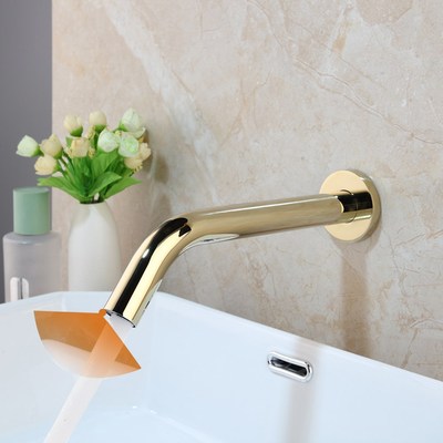 Bathroom Faucets Black Chrome Gold Wall Mount Sensor Faucet
