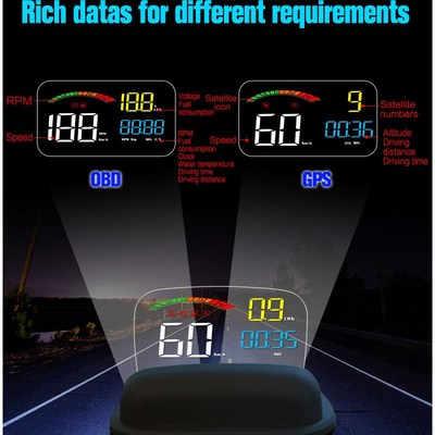 C800 GPS HUD Head-Up Display Multi-Function OBD HUD Auto Spe