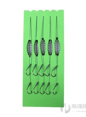 5 Pcs/Set Double Hook Fishing Line Stainless Steel Barbed Ca