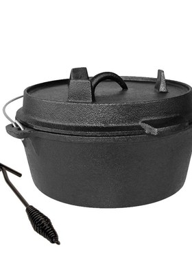 25cm Cast Iron Dutch Oven Camping Pot ncoated Cast Iron Dutc