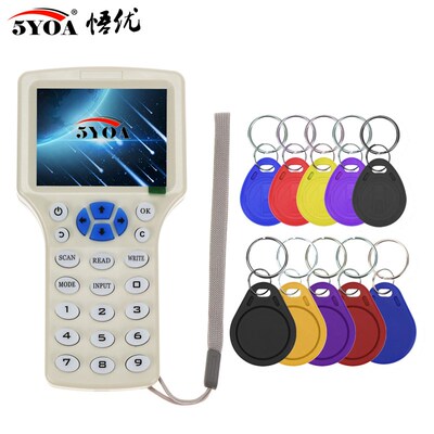 RFID Copier Reader Writer em4305 Tag Key Card 10 frequency I