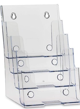 Clear 4-Tier Brochure Holder Literature Holders Flyer Holder