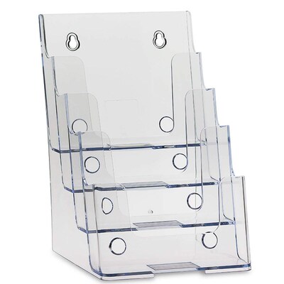 Clear 4-Tier Brochure Holder Literature Holders Flyer Holder