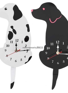Cute toon Dog Acrylic Wall Clock Decorative Clocks Modern Ho