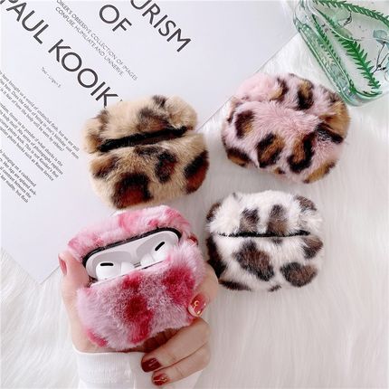 Cute Leopard Print Fluffy Case For Apple Airpods Pro Earpho