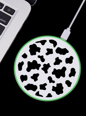 Cow Symbol Pattern Print 10W Fast Wireless Charger for Sams