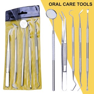 3/4/5PCS  Stainless Steel Dental Mirror Dental Tool Set Wit