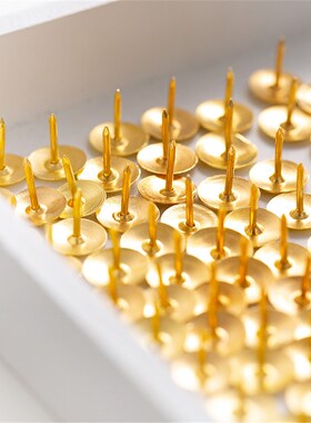 100pcs/box Gold Color Metal Thumb Tack in Board Message Pape