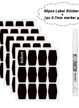 60pcs Kitchen Jars Sticker Storage Organizer Label Sticker J