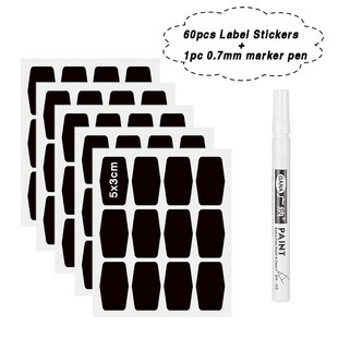 60pcs Kitchen Jars Sticker Storage Organizer Label Sticker J
