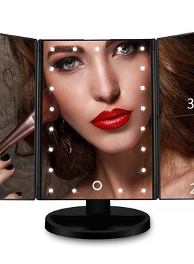 Smart Touch Switch LED Makeup Mirror Beauty Mirror Tabletop